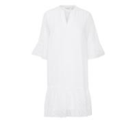 b.young BYFRIKKE Damen Kleid Sommerkleid Midikleid mit V-Ausschnitt 3/4-Arm A-Linien-Form, Größe:38, Farbe:Off White (114800)