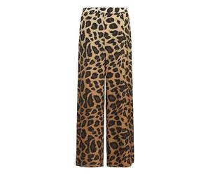 b.young BYHinva Damen Hose Stoffhose Pants mit Eingrifftaschen Gummizug Leopard-Muster Loose fit, Größe:42, Farbe:Black Mix (200453)