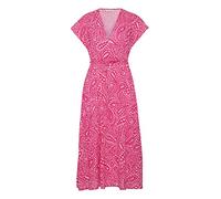 b.young BYIMILLA Dress Damen Freizeitkleid Kleid mit überlappenden Halsausschnitt und Schnürung an der Taille, Größe:38, Farbe:Raspberry Rose Mix (201187)