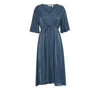 b.young BYITILDA Damen Midikleid Abendkleid Kleid mit Bindeband V-Ausschnitt Loose fit, Größe:40, Farbe:Reflecting Pond (194326)