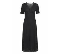 b.young BYJACQUELINE Damen Kleid Midikleid Freizeitkleid mit V-Ausschnitt A-Linie, Größe:38, Farbe:Black (200451)