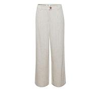 b.young BYJOHANNA Damen Hose Stoffhose Leinenhose mit weitem Bein Regular-Fit, Größe:40, Farbe:Nature Linen (201952)