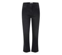b.young BYKATO BYKOLLA Jeans Damen Jeans Denim 7/8 Hose Straight Leg High Waist 5-Poket-Style Baumwolle mit Stretch, Größe:29, Farbe:Black Denim (200465)