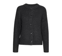 b.young BYMILLER Cardigan Damen Strickjacke Strick Cardinan kontrastfarbene Knöpfe Regular fit, Größe:L, Farbe:Black (200451)