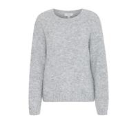 b.young BYMILLER Damen Strickpullover Grobstrick Pullover Rundhals Loose fit, Größe:XXL, Farbe:Mid Grey Melange (200455)