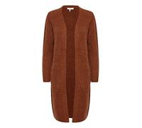 b.young BYMIRELLE Damen Lange Strickjacke Grobstrick Cardigan Strickcardigan mit Wollanteil, Größe:XL, Farbe:Tannin Melange (1713201)