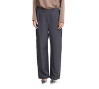 b.young BYMmidde Damen Hose Stoffhose Pants mit Eingrifftaschen Straight fit, Größe:38, Farbe:Dark Grey Mel. Pinstripe Mix (203922)