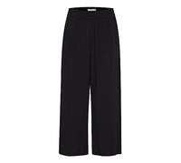 b.young BYMMJOELLA Crop Pants 2 Damen Hose Stoffhose Culotte aus Leichter fließender Viskose Loose-Fit mit elastischem Bund, Größe:40, Farbe:Black (200451)