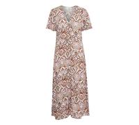 b.young BYMMMJOELLA Damen Kleid Freizeitkleid Blusenkleid mit Knöpfen V-Ausschnitt Regular fit, Größe:36, Farbe:Aloe Boho Mix (202952)