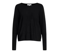b.young BYMMMORLA Damen Strickpullover Feinstrick Pullover Shirt mit U-Boot-Ausschnitt Loose fit, Größe:XL, Farbe:Black (200451)