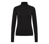 b.young BYMmorla Damen Rollkragenpullover Strickpullover Pullover mit Rollkragen Rippbündchen Slim fit, Größe:M, Farbe:Black (200451)