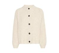 b.young BYNello Damen Strickjacke Cardigan mit Knopfleiste Rippbündchen Regular fit, Größe:M, Farbe:Birch Melange (1309051)