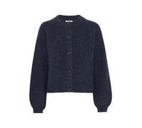 b.young BYNello Damen Strickjacke Cardigan mit Knopfleiste Rippbündchen Regular fit, Größe:XL, Farbe:Navy Blazer Melange (1939231)
