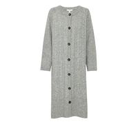 Strickjacke B.YOUNG "Strickjacke BYNELLO CARDIGAN -", Damen, Gr. S, grau (mid grau melange), Grobstrick, Obermaterial: 35% Polyester Pol. recyc.. 33% Polyester PES. 25% Polyacryl PAN. 7% Wolle WO., ge