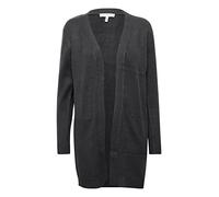 b.young BYNONINA Damen Lange Strickjacke Feinstrick Cardigan Longstrickjacke, Größe:2XL, Farbe:Dark Grey Melange (200456)