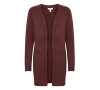 b.young BYNONINA Damen Lange Strickjacke Feinstrick Cardigan Longstrickjacke mit Eingrifftaschen Rippbündchen Relaxed fit, Größe:XXL, Farbe:Hot Chocolate Melange (1913251)