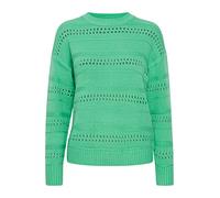 b.young BYOTINKA Pointelle Jumper Damen Strickpullover Lochstrick Grobstrick Pullover mit Rundhalsausschnitt, Größe:L, Farbe:Ming Green (165930)