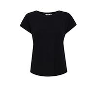 b.young BYPamila Damen T-Shirt Kurzarm Basic Shirt Rundhalsausschnitt Kurze Ärmel mit Stretch Regular Fit, Größe:XL, Farbe:Black (80001)