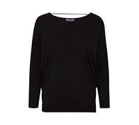 b.young BYPIMBA BAT Jumper Damen Strickpullover Feinstrick Pullover mit U-Boot-Ausschnitt und Fledermausärmel, Größe:L, Farbe:Black (80001)