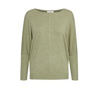 b.young BYPIMBA BAT Jumper Damen Strickpullover Feinstrick Pullover mit U-Boot-Ausschnitt und Fledermausärmel, Größe:S, Farbe:Sage Melange (1604211)