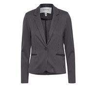 b.young BYRIZETTA AOP Blazer Damen Blazer Kurzblazer Jacke mit Stretch und Muster leicht tailliert, Größe:42, Farbe:Blackened Pearl Mix (201381)