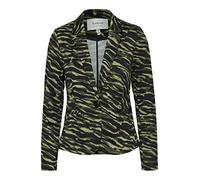 b.young BYRIZETTA AOP Blazer Damen Blazer Kurzblazer Jacke mit Stretch und Muster leicht tailliert, Größe:40, Farbe:Rifle Green Mix (201377)