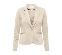 b.young BYRizetta Damen Blazer Jackenblazer Anzugsblazer mit Stretch Reverskragen 1-Knopf-Form Paspeltaschen Slim fit, Größe:38, Farbe:Doeskin (151308)