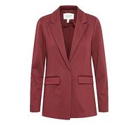 Jackenblazer B.YOUNG "Jackenblazer BYRizetta", Damen, Gr. 36, rot (port royale), Obermaterial: 73% Polyester PES. 23% Viskose LENZING ECOVERO CV LenzEcov. 4% Elasthan EL., hüftlang, Blazer (84726006-3
