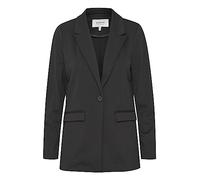 b.young BYRIZETTA Damen Blazer Longblazer Jacke mit Reverskragen und Knopf Regular Fit mit Stretch, Größe:44, Farbe:Black (200451)