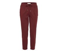 b.young BYRizetta Damen Hose Stoffhose Pants mit Stretch Kordelzug Bundfalten Eingrifftaschen Slim fit, Größe:XXL, Farbe:Port Royale (191627)