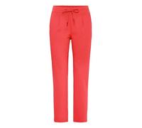 b.young BYRizetta Damen Hose Stoffhose Pants mit Stretch Kordelzug Bundfalten Eingrifftaschen Slim fit, Größe:S, Farbe:Poinsettia (171654)