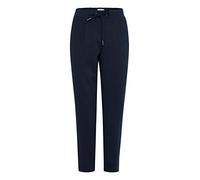 b.young BYRizetta Damen Hose Stoffhose Pants mit Stretch Kordelzug Bundfalten Eingrifftaschen Slim fit, Größe:XS, Farbe:Copenhagen Night (80466)
