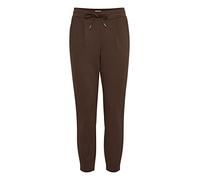 b.young BYRizetta Damen Hose Stoffhose Pants mit Stretch Kordelzug Bundfalten Eingrifftaschen Slim fit, Größe:L, Farbe:Java (191016)
