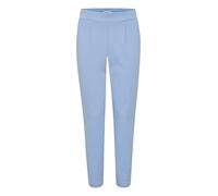 b.young BYRIZETTA Pleat Pants Damen Hose Stoffhose mit Stretch Joggpant elastischer Bund mit Tunnelzug und Bundfalten Regular-Fit, Größe:XL, Farbe:Blue Bell (144121)