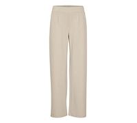 b.young BYRIZETTA Wide Pants 2 Damen Hose Stoffhose mit Stretch Wide Leg weites Bein mit elastischem Bund und Bundfalten, Größe:L, Farbe:Safari (151116)