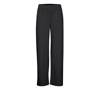 b.young BYRIZETTA Wide Pants 2 Damen Hose Stoffhose mit Stretch Wide Leg weites Bein mit elastischem Bund und Bundfalten, Größe:XL, Farbe:Black (200451)