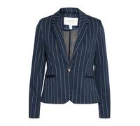 b.young BYRowan Damen Blazer Jackenklazer Anzugsblazer mit 1-Knopf-Form Reverskragen leicht elastisch Ziernähte Regular fit, Größe:38, Farbe:Navy Blazer Mix (202176)