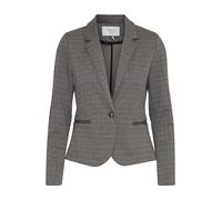 b.young BYRowan Damen Blazer Jackenklazer Anzugsblazer mit 1-Knopf-Form Reverskragen leicht elastisch Ziernähte Regular fit, Größe:42, Farbe:Black Mix (200453)