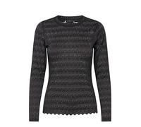 b.young BYRubi Damen Longsleeve Langarmshirt Shirt mit Rundhals leicht transparent Slim fit, Größe:L, Farbe:Black (200451)