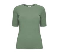 b.young Damen T-Shirt Slim Fit Ellenbogen-Länge Rundhalsausschnitt Shirt, Farben:Grau, Größe:XL