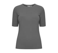 b.young Damen T-Shirt Slim Fit Ellenbogen-Länge Rundhalsausschnitt Shirt, Farben:Schwarz, Größe:XS