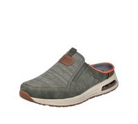 Clog RIEKER, Herren, Gr. 40, grün (khaki, braun), Textil, Lederimitat, meliert, sportlich, Schuhe, Sommerschuh, Strandschuh, Hausschuh mit seitlichen Stretcheinsätzen (51148155-40) khaki, braun