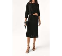BA&SH Robe Dido Noir Größe: L | Midikleider Outlet | Damen