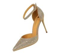 BAADCUP Sexy High Heels Glitzer Pumps Damen Kann Beinlinien Sehr Gut Dehnen (Champagner,38)