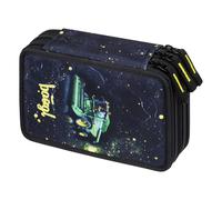 Baagl 3 Fach Federmäppchen Jungen, Schulmäppchen für Schreibwaren, Schulsachen Federtasche, Federmappe, Mäppchen für Schule (Traktor)