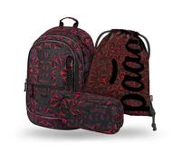 BAAGL 3 SET CORE RED POLYGON Schulset, rot, größe os