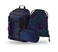 Schulset Baagl Cubic Zen: Rucksack, Federmäppchen und Turnbeutel