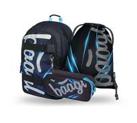 BAAGL 3 SET SKATE BLUELIGHT Jungen Schulset, schwarz, größe os