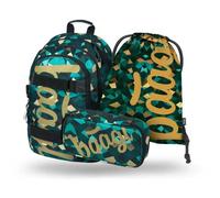 BAAGL 3 SET SKATE POLYGON Schulset, dunkelgrün, größe os