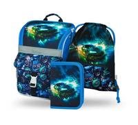 BAAGL 3 SET ZIPPY RENNAUTO Schulset, blau, größe os